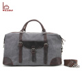 Outdoor Canvas Gym Duffle Tasche Leder Reisetasche Mann